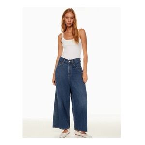 Agolde Valeria Jean in Temor Light Wash Drop Crotch Baggy Jean Oversized…